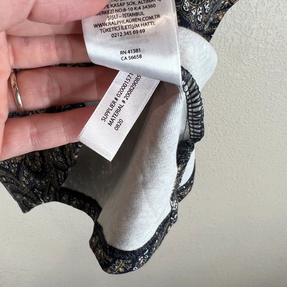 Lauren Ralph Lauren Women's Paisley Pint Mini Dress Short Sleeve Multicolor SZ L - Picture 8 of 12